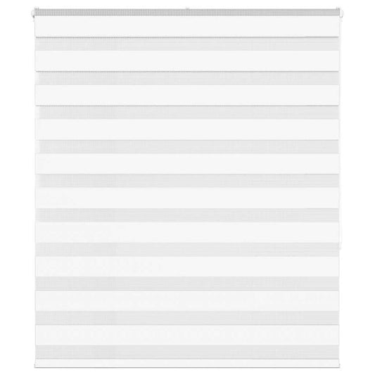 vidaXL Zebra Blind White 125x150 cm Fabric Width 120.9 cm Polyester