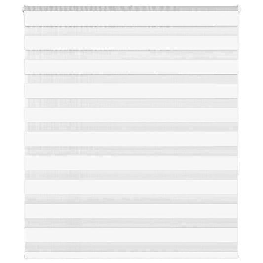 vidaXL Zebra Blind White 135x150 cm Fabric Width 130.9 cm Polyester