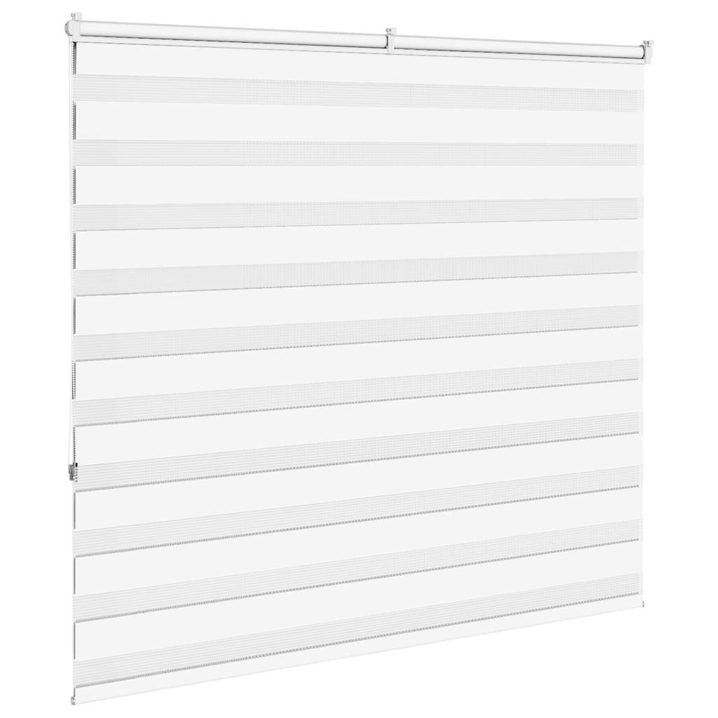 vidaXL Zebra Blind White 155x150 cm Fabric Width 150.9 cm Polyester