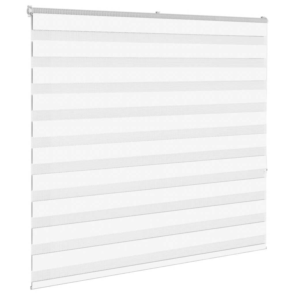 vidaXL Zebra Blind White 160x150 cm Fabric Width 155.9 cm Polyester