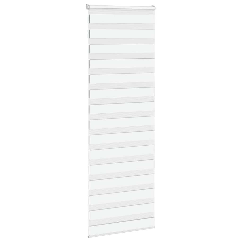 vidaXL Zebra Blind White 75x200 cm Fabric Width 70.9 cm Polyester