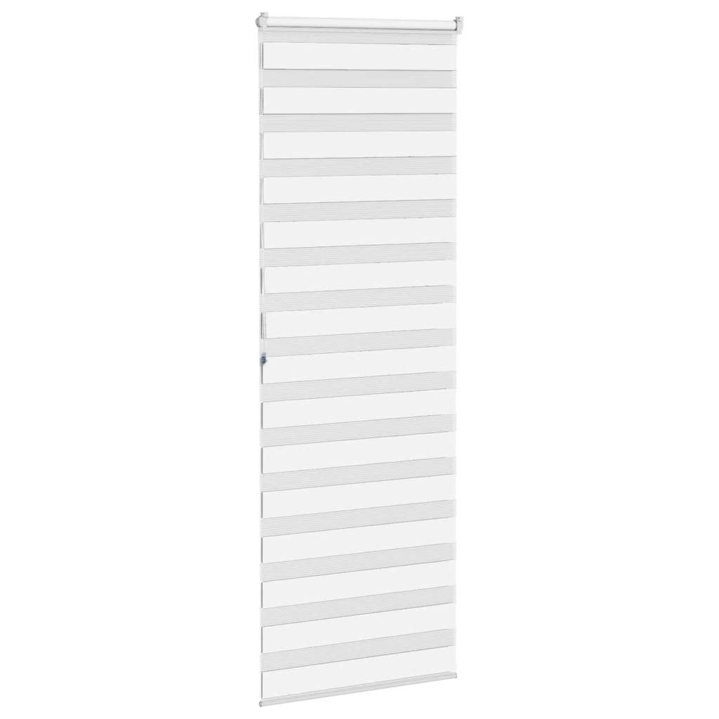 vidaXL Zebra Blind White 75x200 cm Fabric Width 70.9 cm Polyester