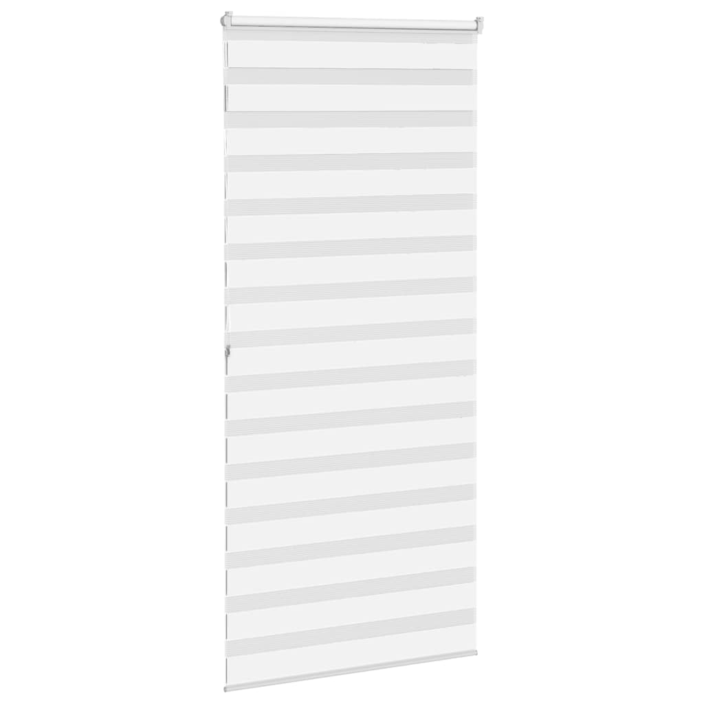 vidaXL Zebra Blind White 100x200 cm Fabric Width 95.9 cm Polyester