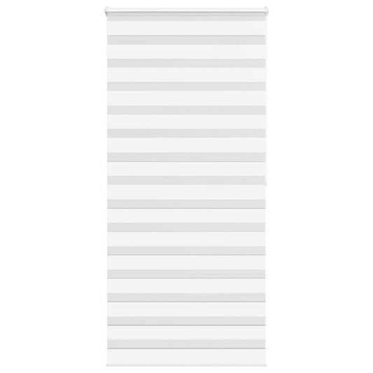 vidaXL Zebra Blind White 105x200 cm Fabric Width 100.9 cm Polyester