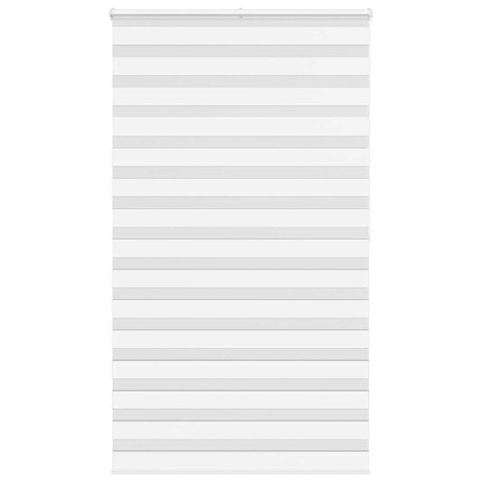 vidaXL Zebra Blind White 120x200 cm Fabric Width 115.9 cm Polyester