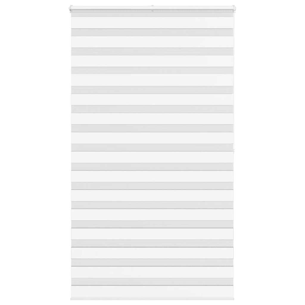 vidaXL Zebra Blind White 125x200 cm Fabric Width 120.9 cm Polyester