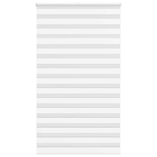 vidaXL Zebra Blind White 125x200 cm Fabric Width 120.9 cm Polyester