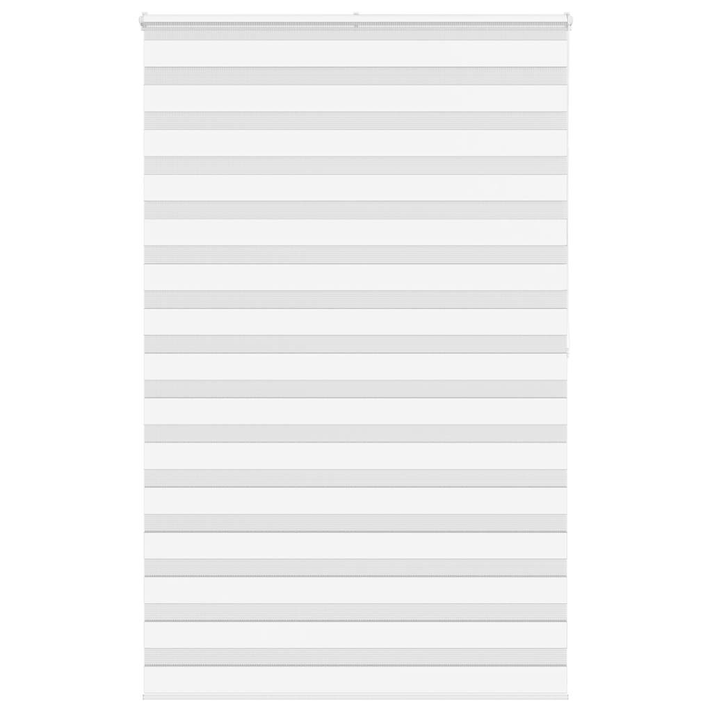 vidaXL Zebra Blind White 140x200 cm Fabric Width 135.9 cm Polyester