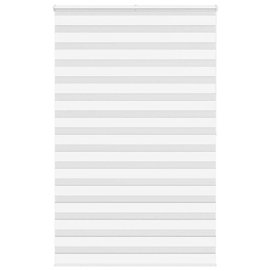 vidaXL Zebra Blind White 140x200 cm Fabric Width 135.9 cm Polyester