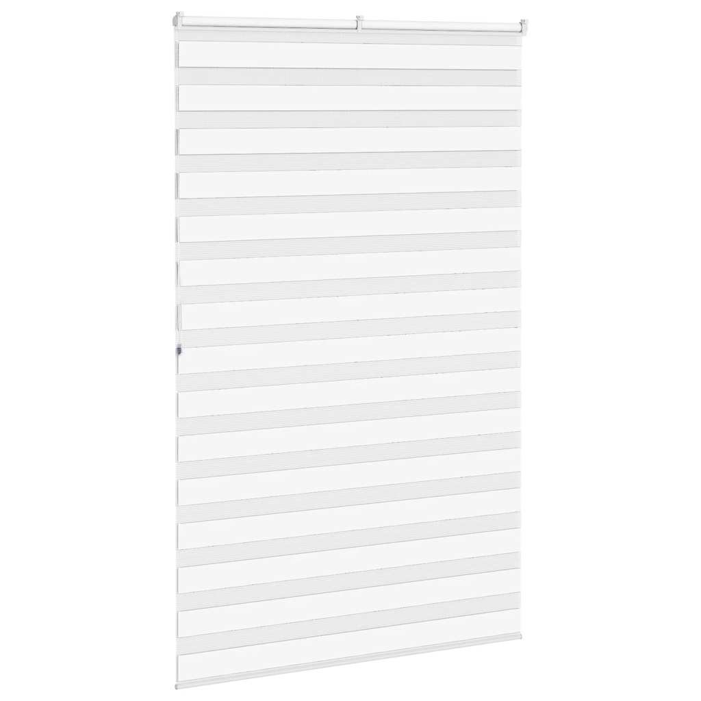 vidaXL Zebra Blind White 140x200 cm Fabric Width 135.9 cm Polyester