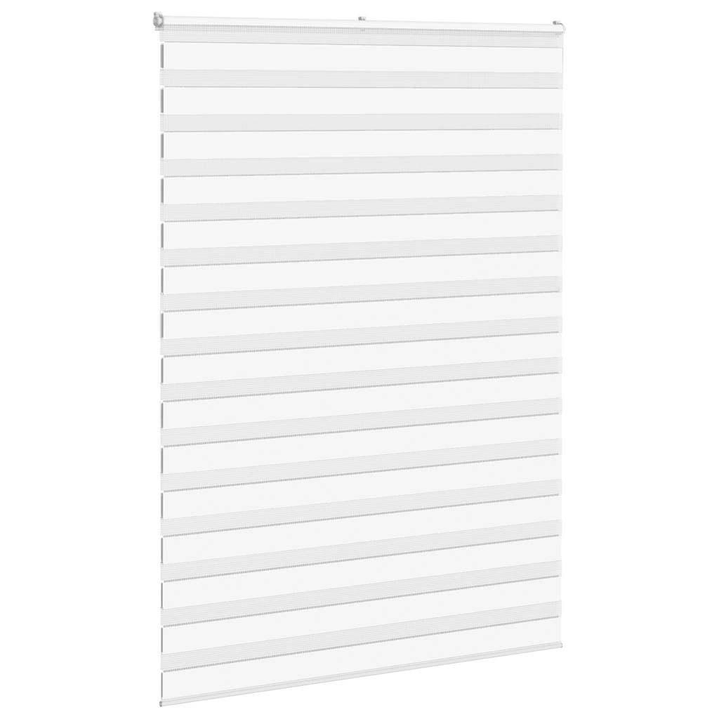 vidaXL Zebra Blind White 155x200 cm Fabric Width 150.9 cm Polyester