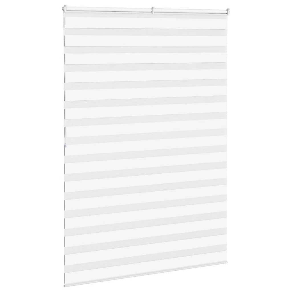 vidaXL Zebra Blind White 155x200 cm Fabric Width 150.9 cm Polyester