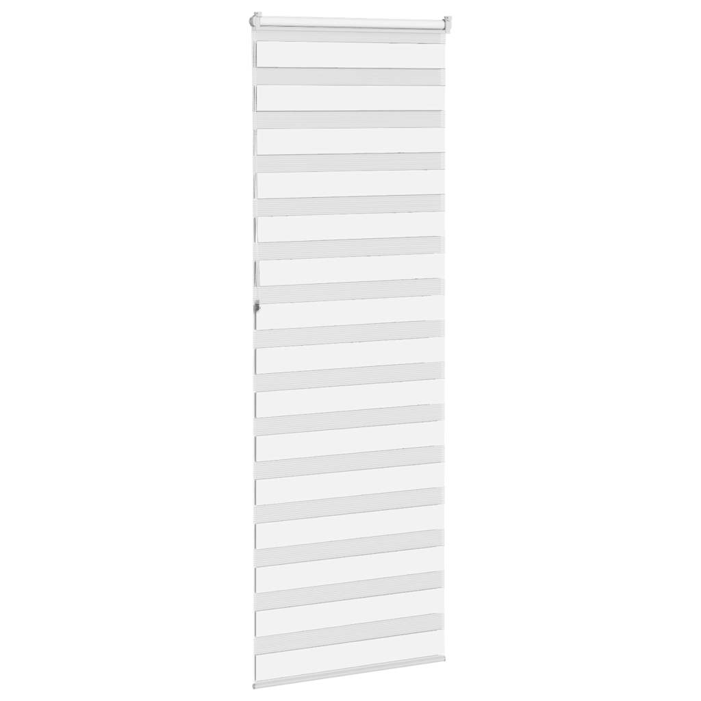 vidaXL Zebra Blind White 75x230 cm Fabric Width 70.9 cm Polyester