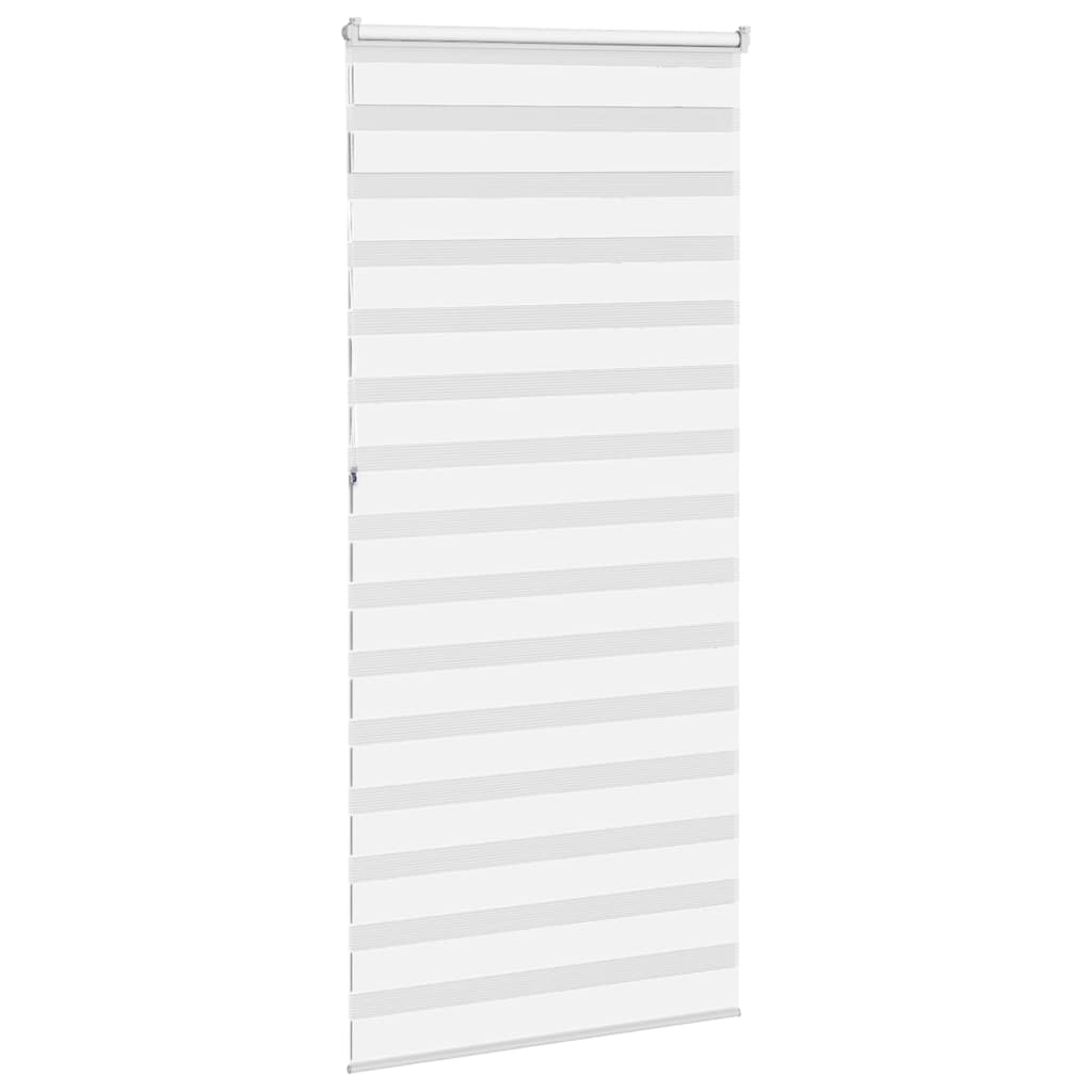 vidaXL Zebra Blind White 100x230 cm Fabric Width 95.9 cm Polyester