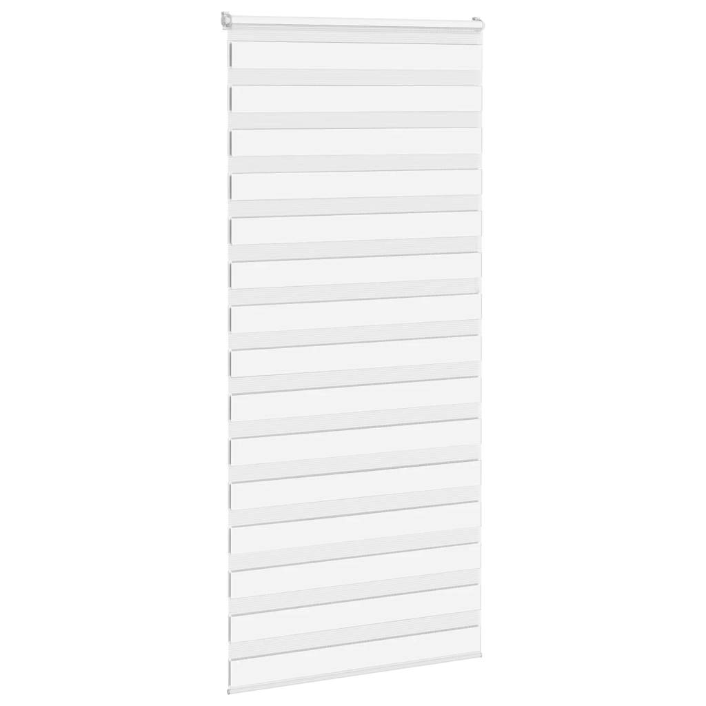 vidaXL Zebra Blind White 105x230 cm Fabric Width 100.9 cm Polyester