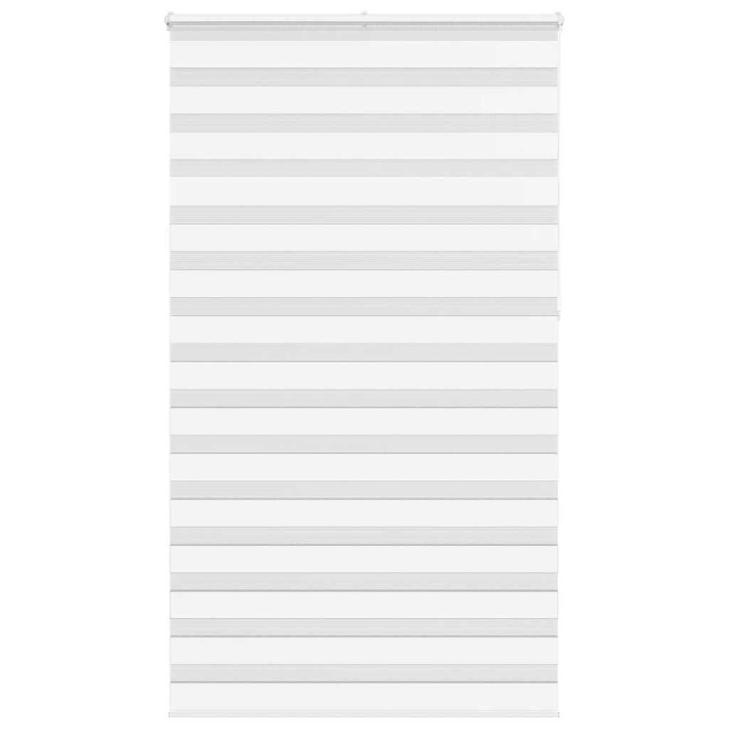 vidaXL Zebra Blind White 120x230 cm Fabric Width 115.9 cm Polyester