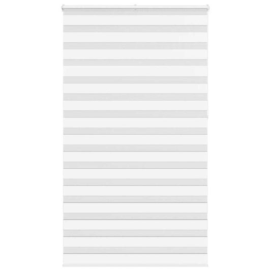 vidaXL Zebra Blind White 120x230 cm Fabric Width 115.9 cm Polyester