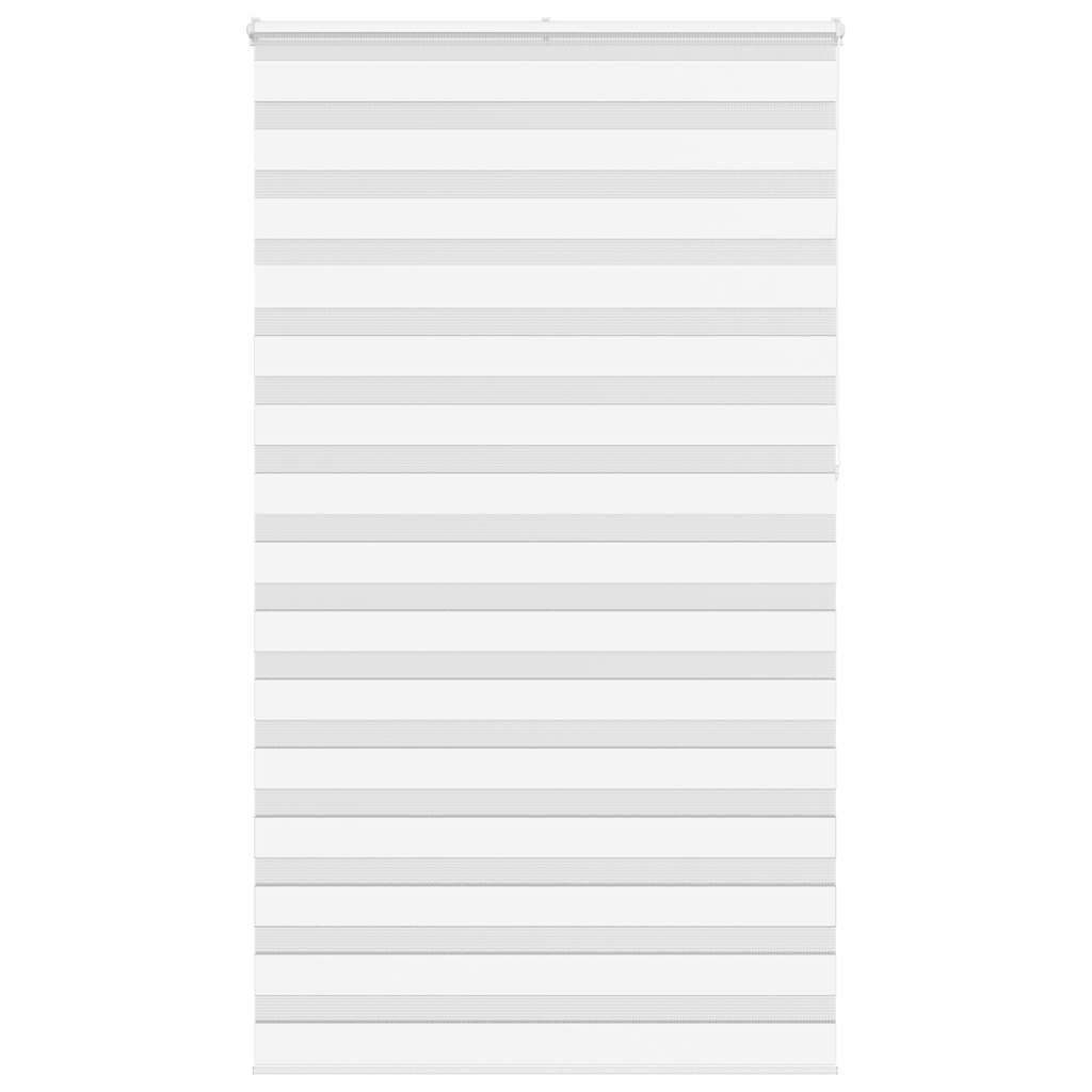 vidaXL Zebra Blind White 130x230 cm Fabric Width 125.9 cm Polyester