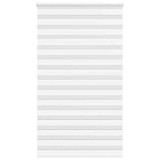 vidaXL Zebra Blind White 130x230 cm Fabric Width 125.9 cm Polyester