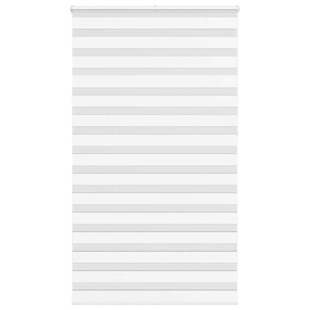 vidaXL Zebra Blind White 135x230 cm Fabric Width 130.9 cm Polyester