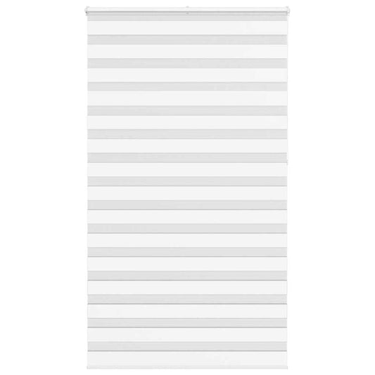 vidaXL Zebra Blind White 135x230 cm Fabric Width 130.9 cm Polyester