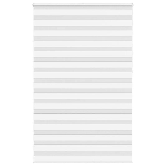 vidaXL Zebra Blind White 140x230 cm Fabric Width 135.9 cm Polyester