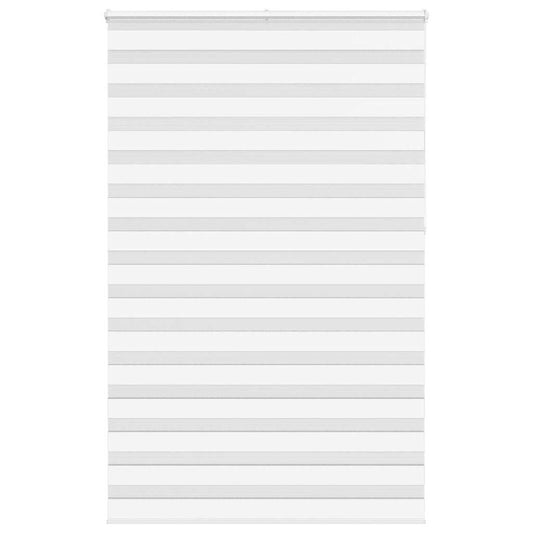 vidaXL Zebra Blind White 145x230 cm Fabric Width 140.9 cm Polyester