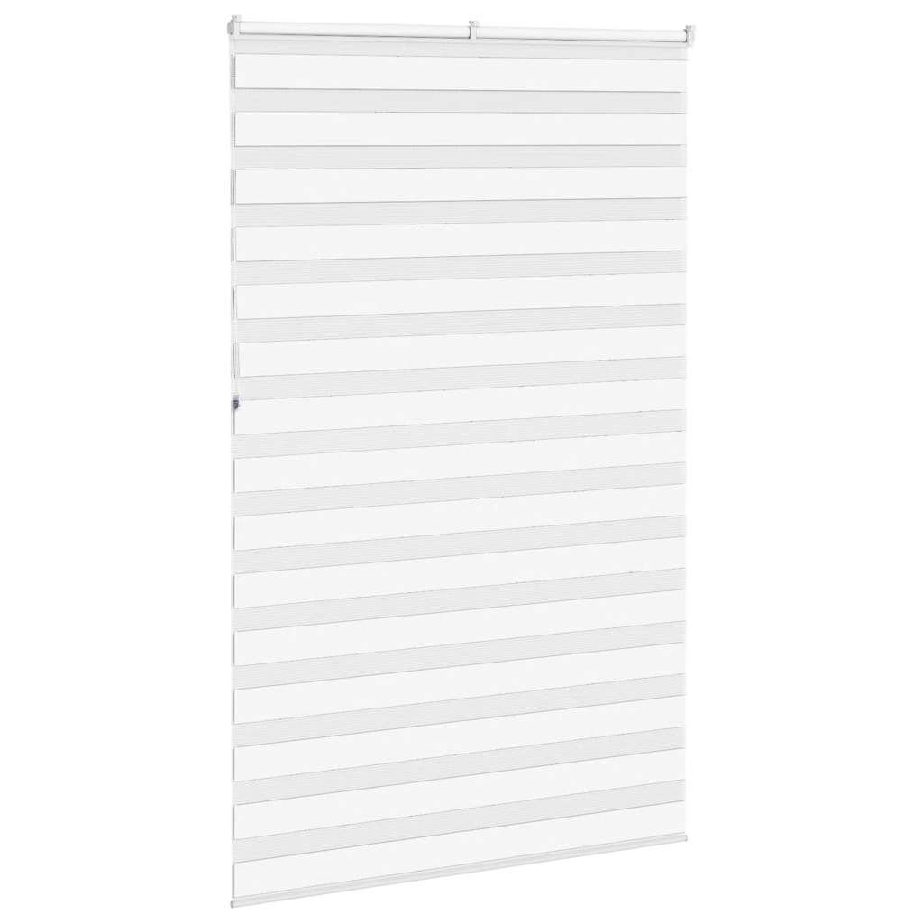 vidaXL Zebra Blind White 150x230 cm Fabric Width 145.9 cm Polyester