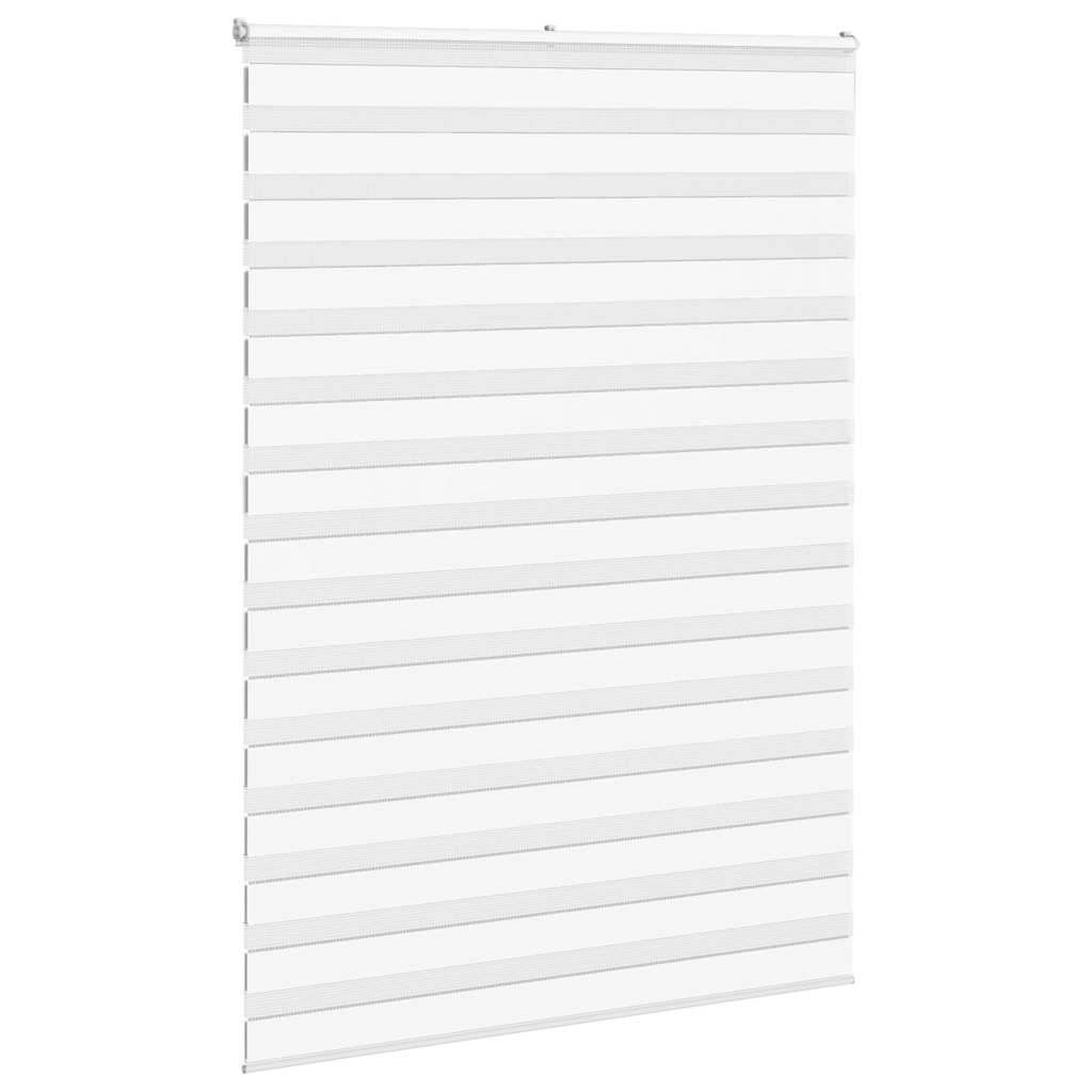 vidaXL Zebra Blind White 155x230 cm Fabric Width 150.9 cm Polyester