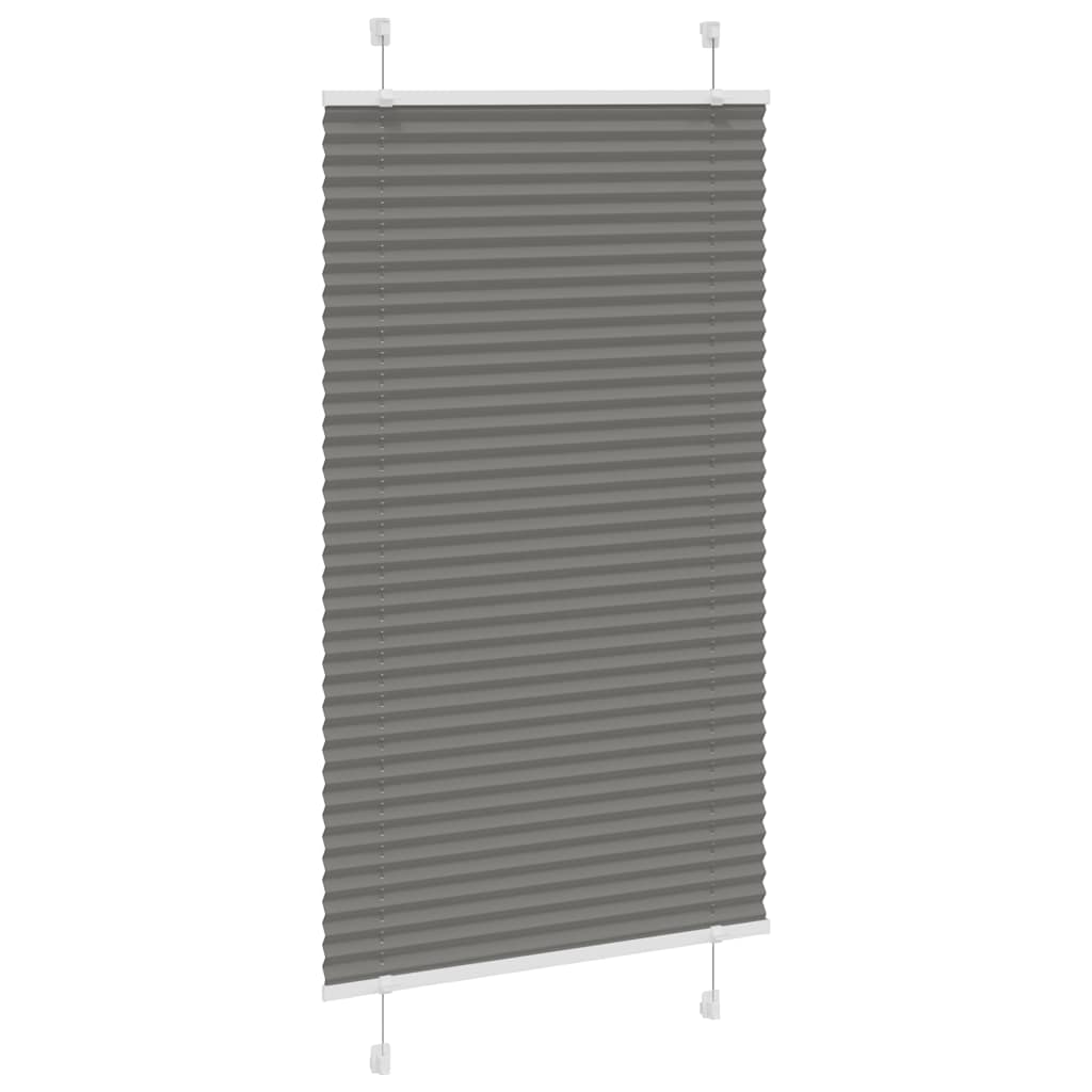 Pleated Blind Anthracite 75x150 cm Fabric Width 74.4 cm Polyester