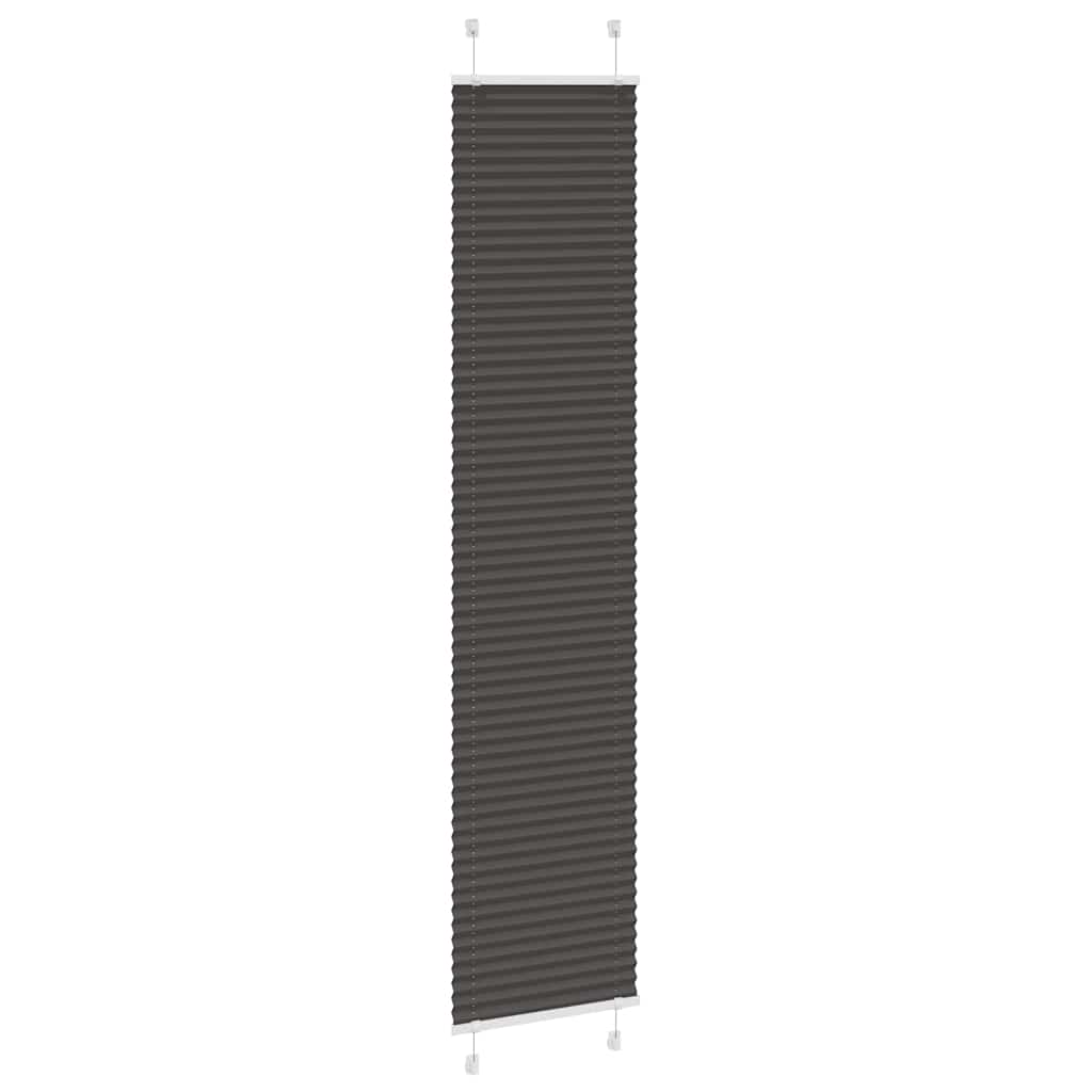 Pleated Blind Black 50x200 cm Fabric Width 49.4 cm Polyester