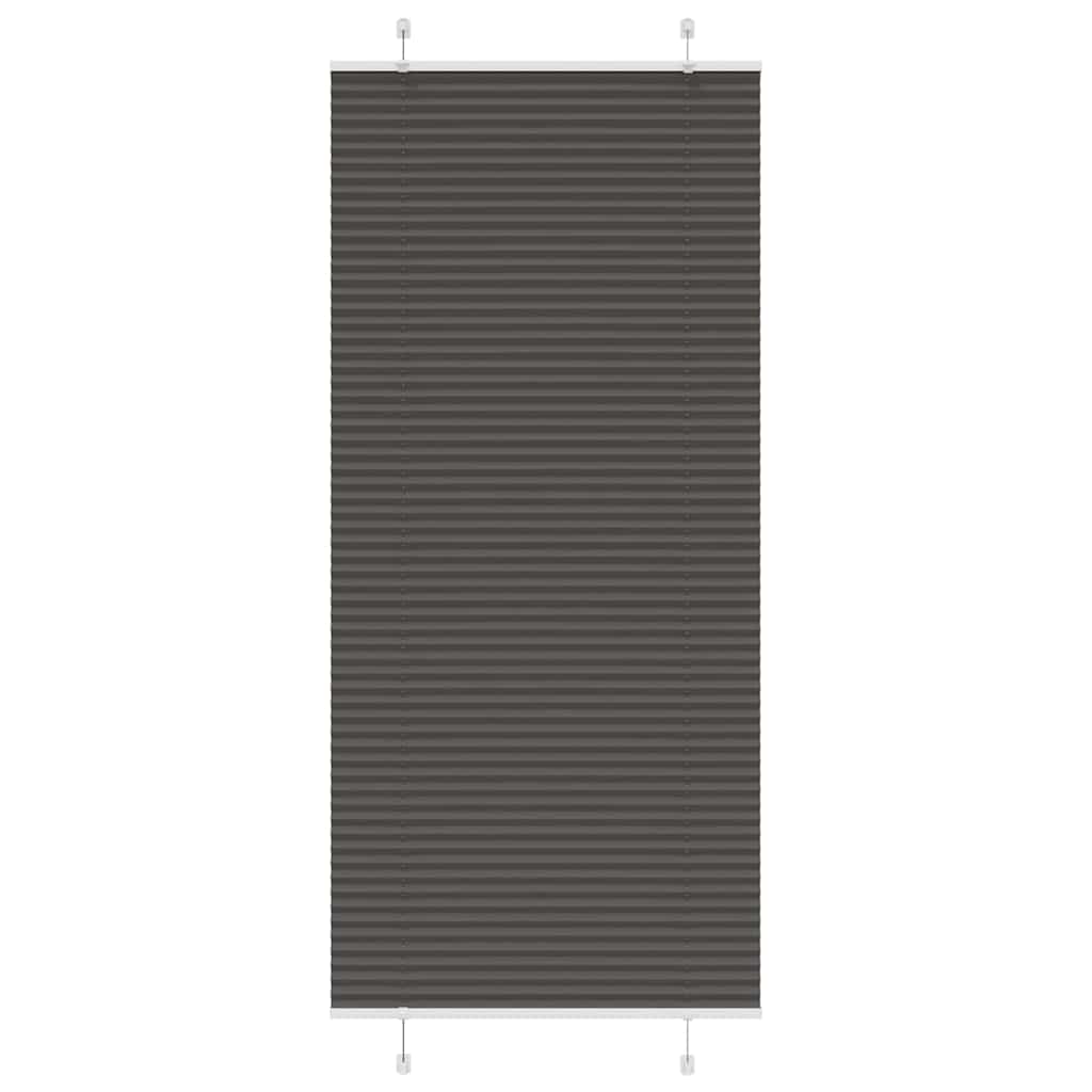 Pleated Blind Black 100x200 cm Fabric Width 99.4 cm Polyester
