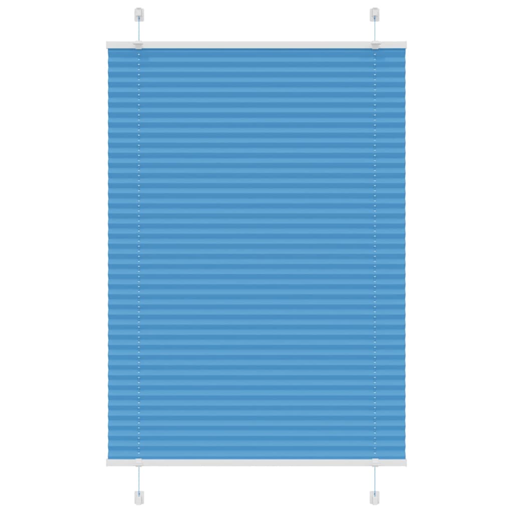 Pleated Blind Blue 100x100 cm Fabric Width 99.4 cm Polyester