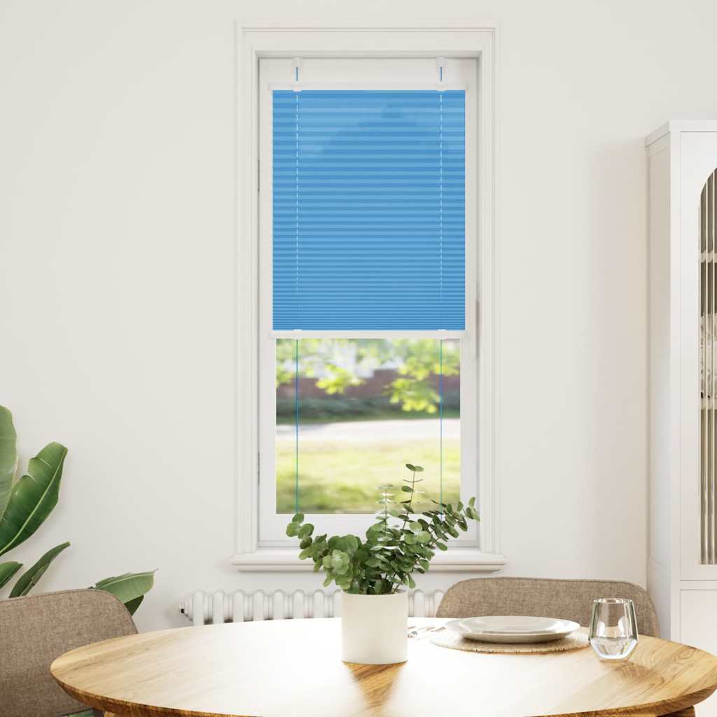 Pleated Blind Blue 45x150 cm Fabric Width 44.4 cm Polyester