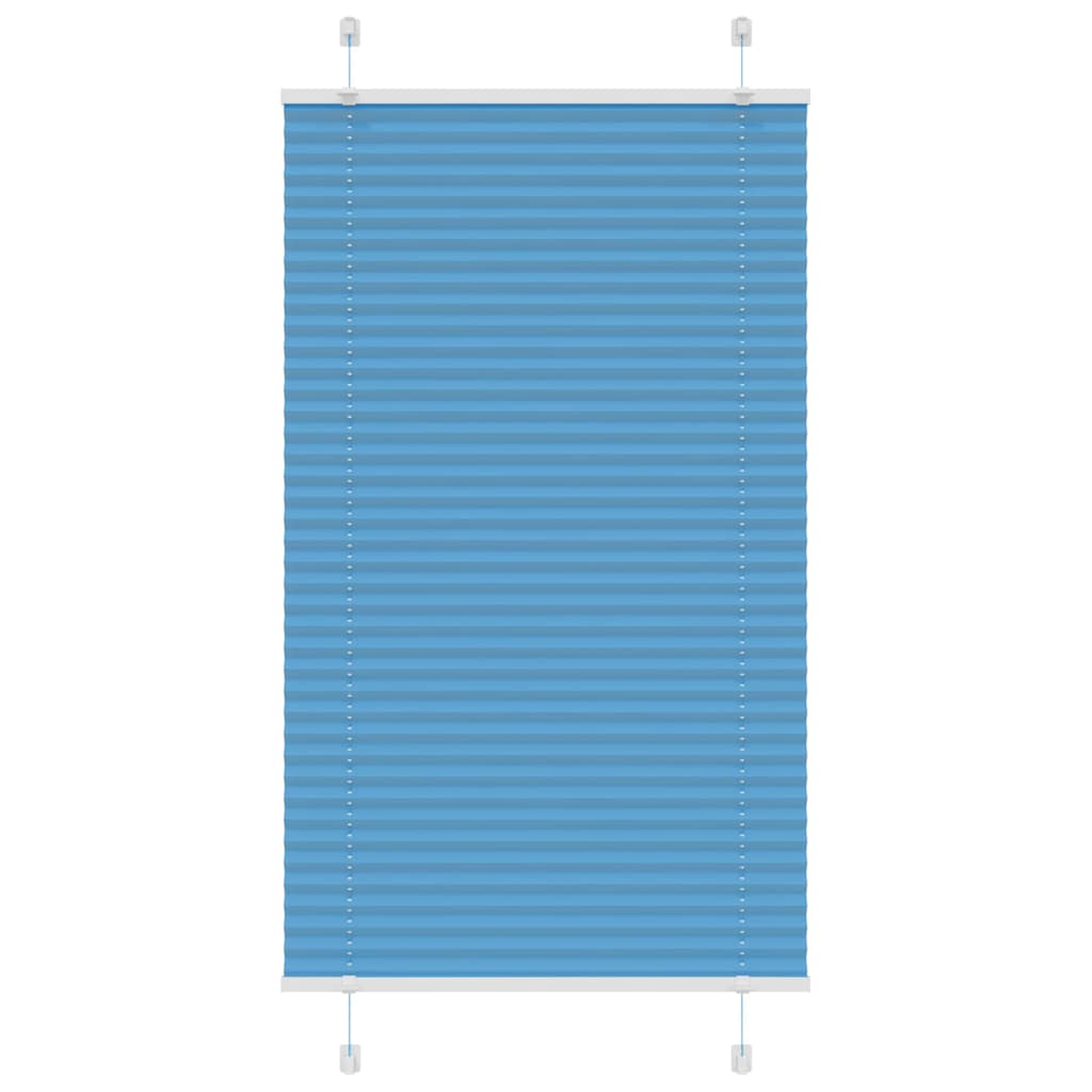 Pleated Blind Blue 75x150 cm Fabric Width 74.4 cm Polyester