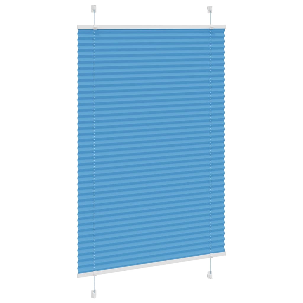 Pleated Blind Blue 100x150 cm Fabric Width 99.4 cm Polyester