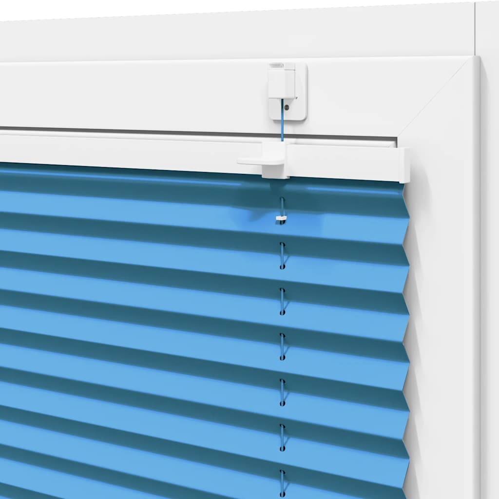 Pleated Blind Blue 120x200 cm Fabric Width 119.4 cm Polyester