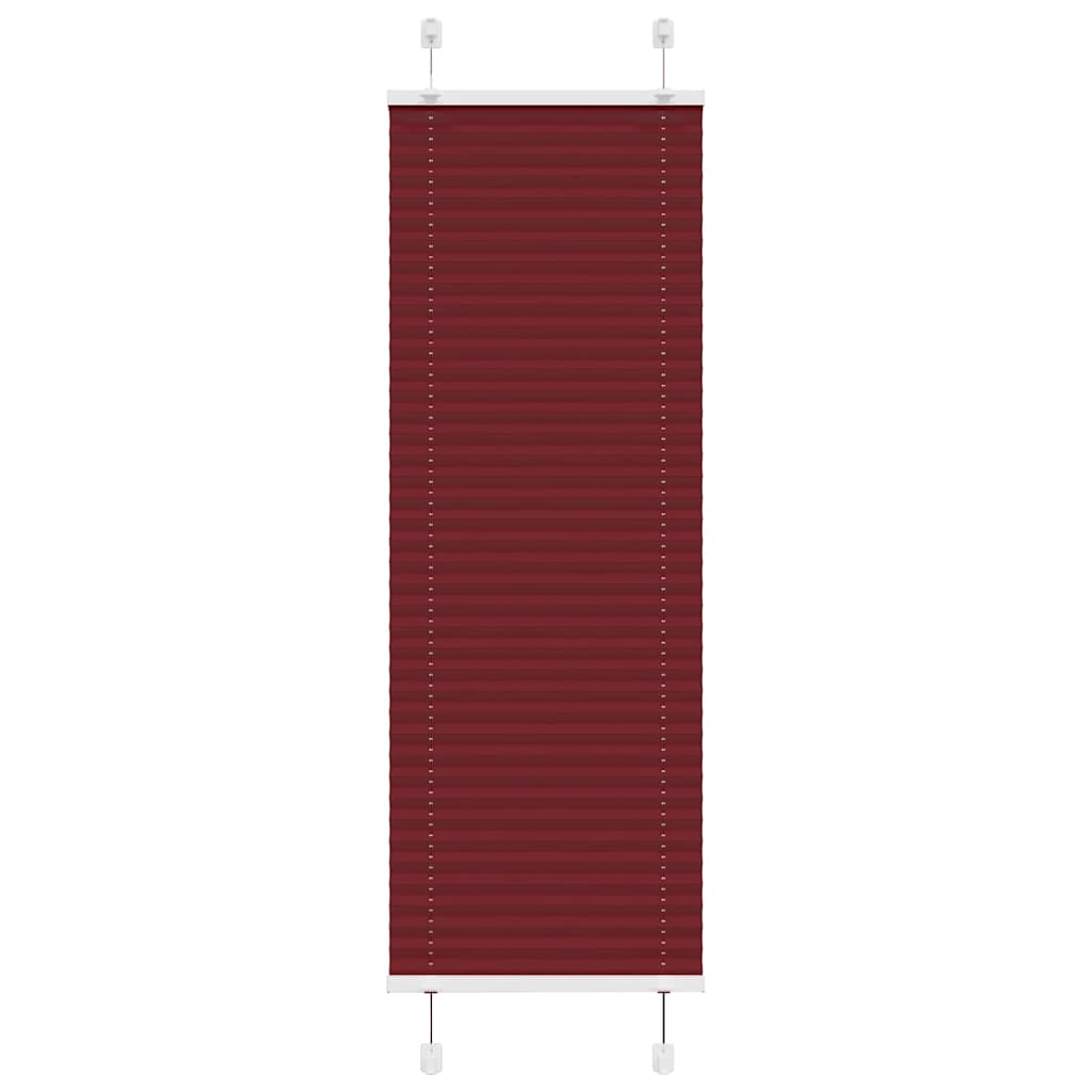 Pleated Blind Bordeaux Red 40x150 cm Fabric Width 39.4 cm Polyester