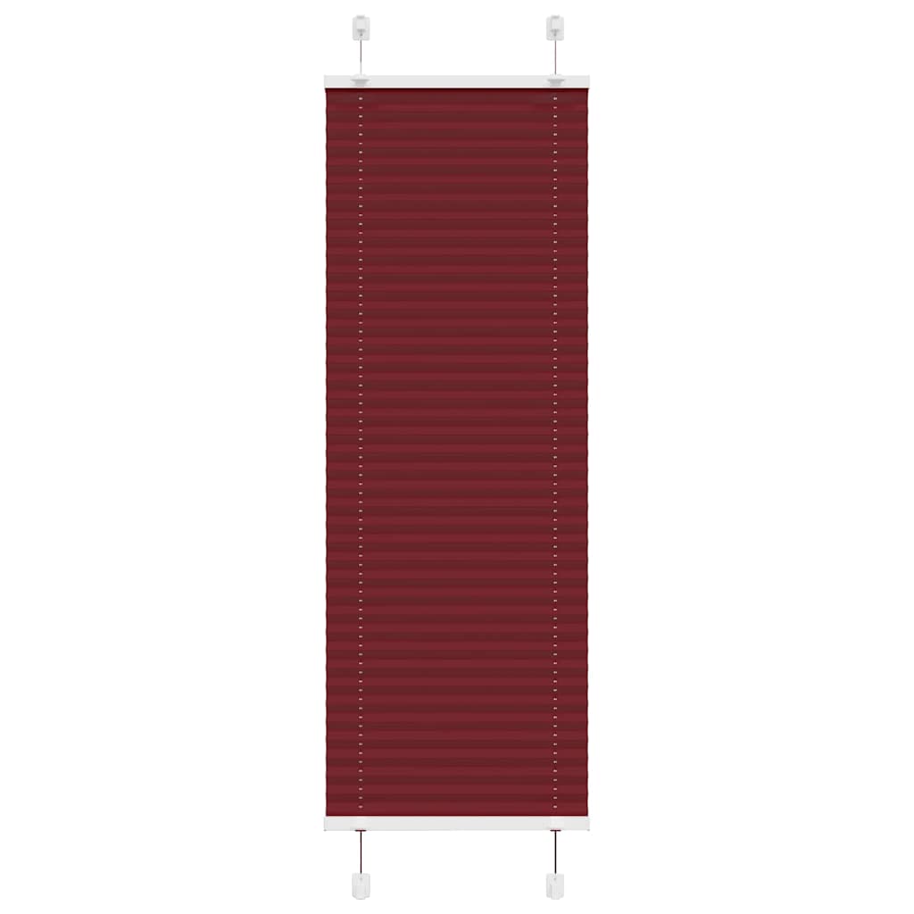 Pleated Blind Bordeaux Red 45x150 cm Fabric Width 44.4 cm Polyester