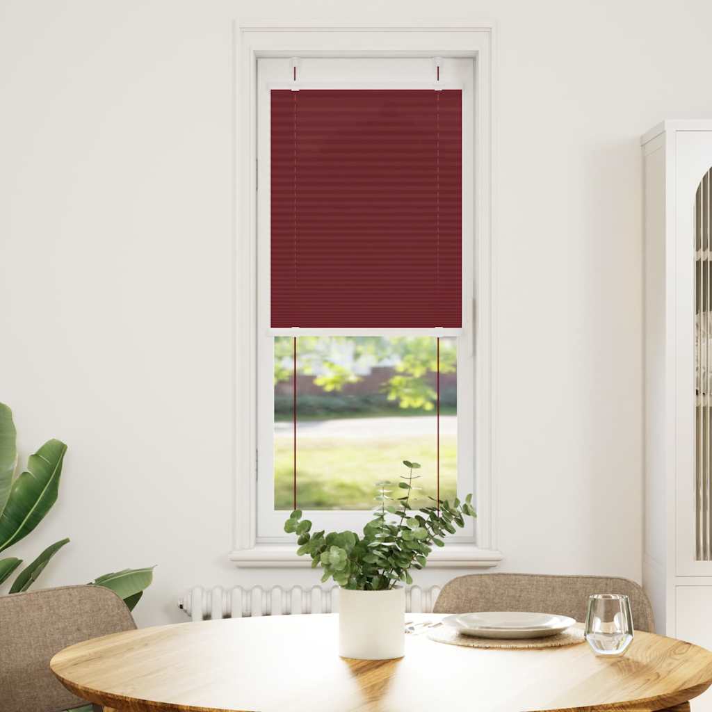Pleated Blind Bordeaux Red 45x150 cm Fabric Width 44.4 cm Polyester