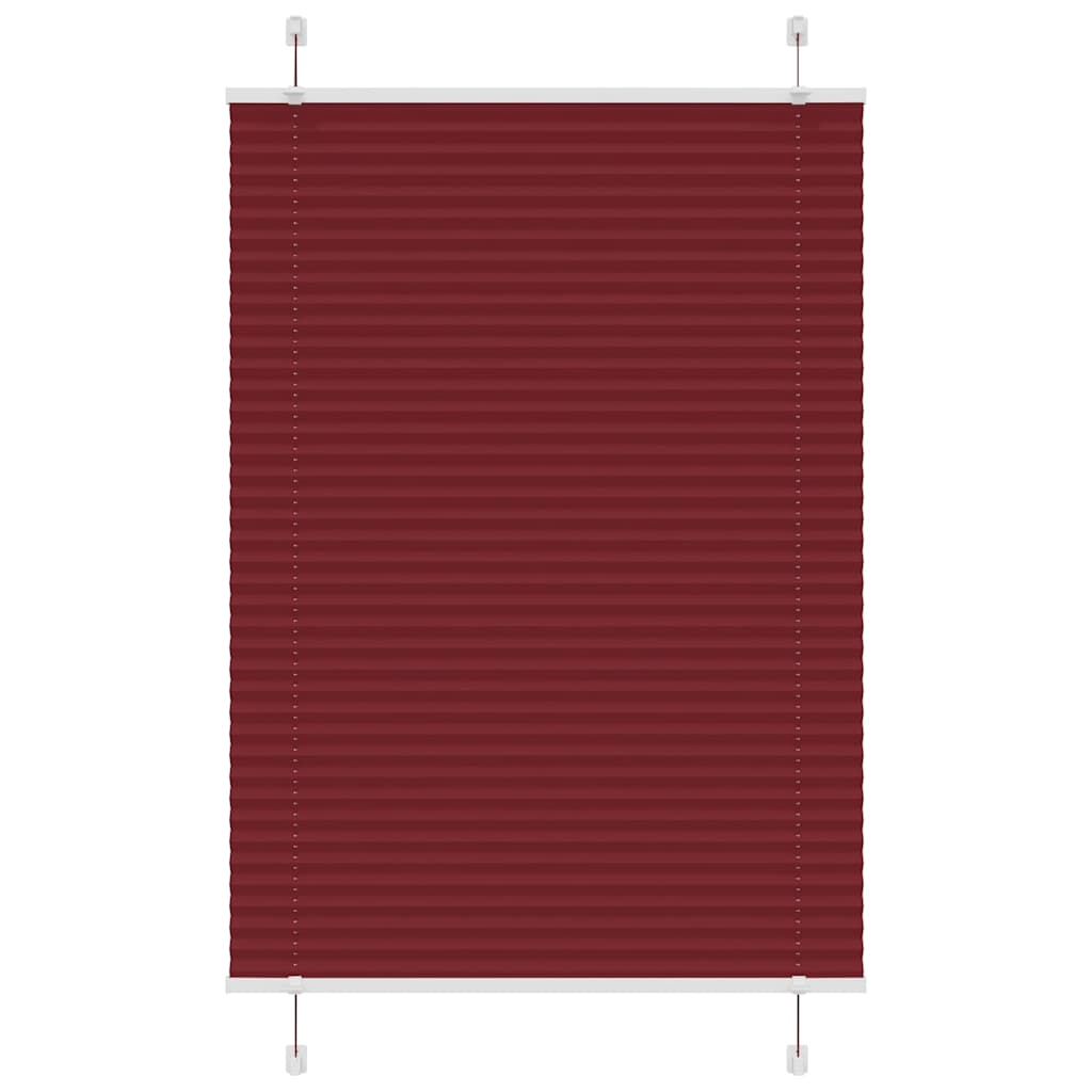 Pleated Blind Bordeaux Red 95x150 cm Fabric Width 94.4 cm Polyester