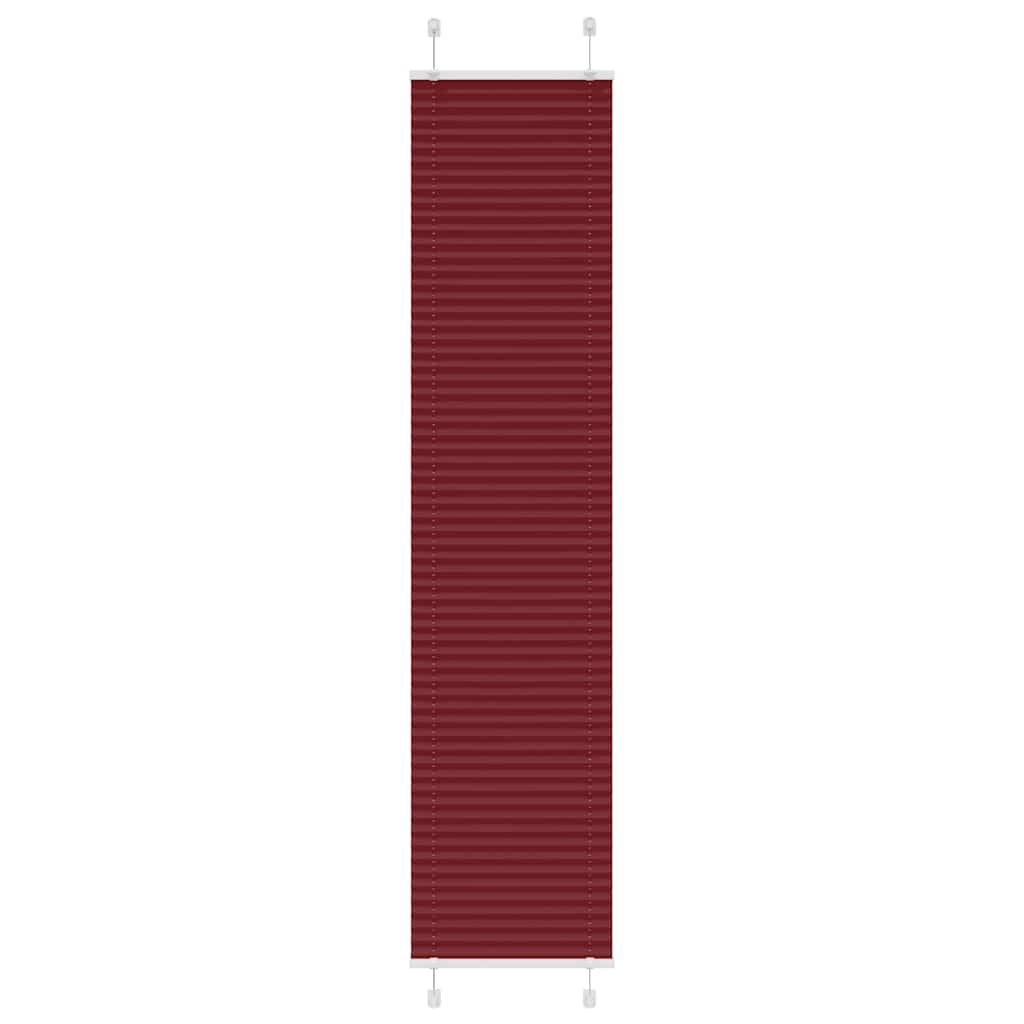 Pleated Blind Bordeaux Red 45x200 cm Fabric Width 44.4 cm Polyester