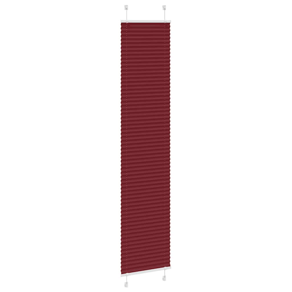 Pleated Blind Bordeaux Red 50x200 cm Fabric Width 49.4 cm Polyester