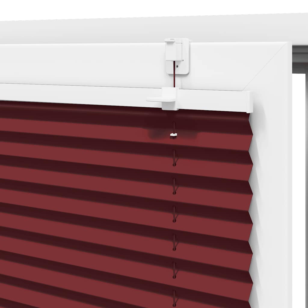 Pleated Blind Bordeaux Red 55x200 cm Fabric Width 54.4 cm Polyester