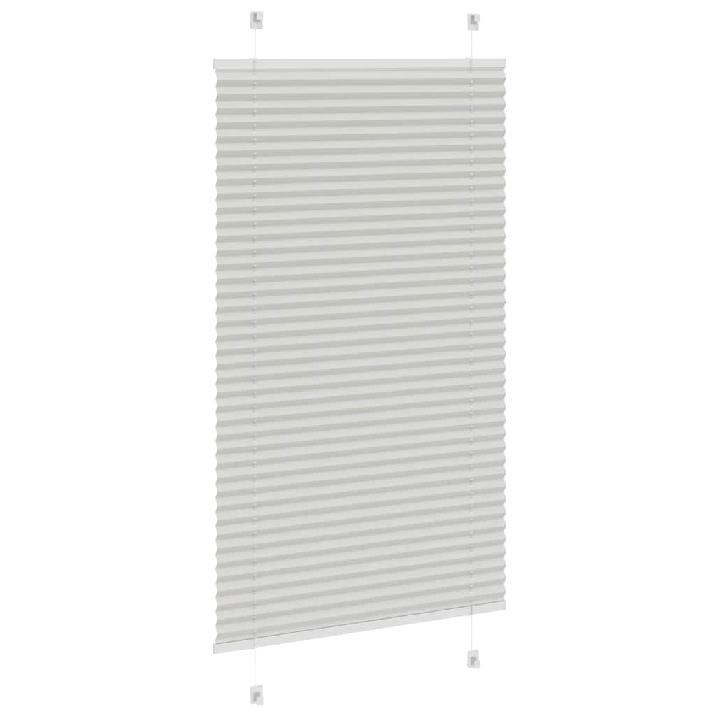Pleated Blind Light Grey 70x150 cm Fabric Width 69.4 cm Polyester