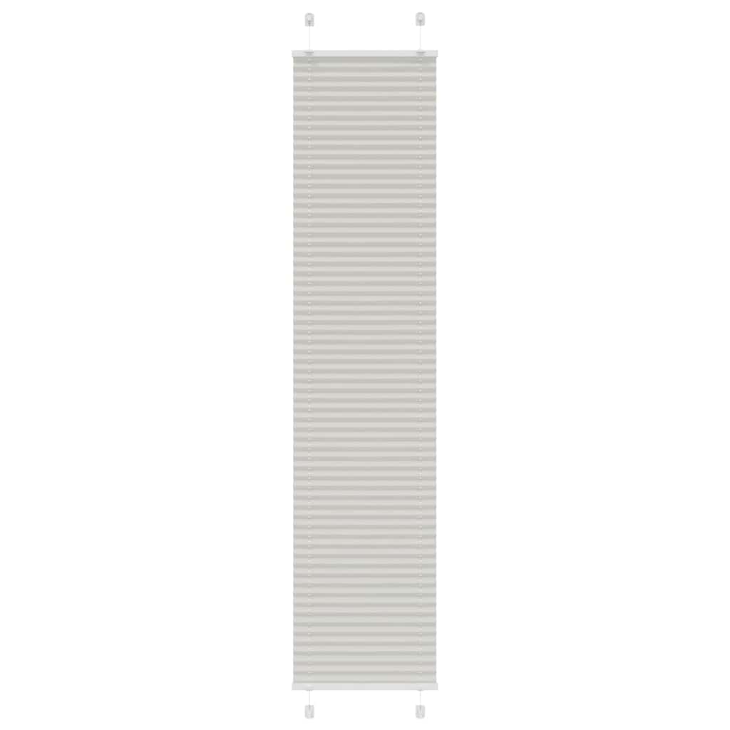 Pleated Blind Light Grey 50x200 cm Fabric Width 49.4 cm Polyester