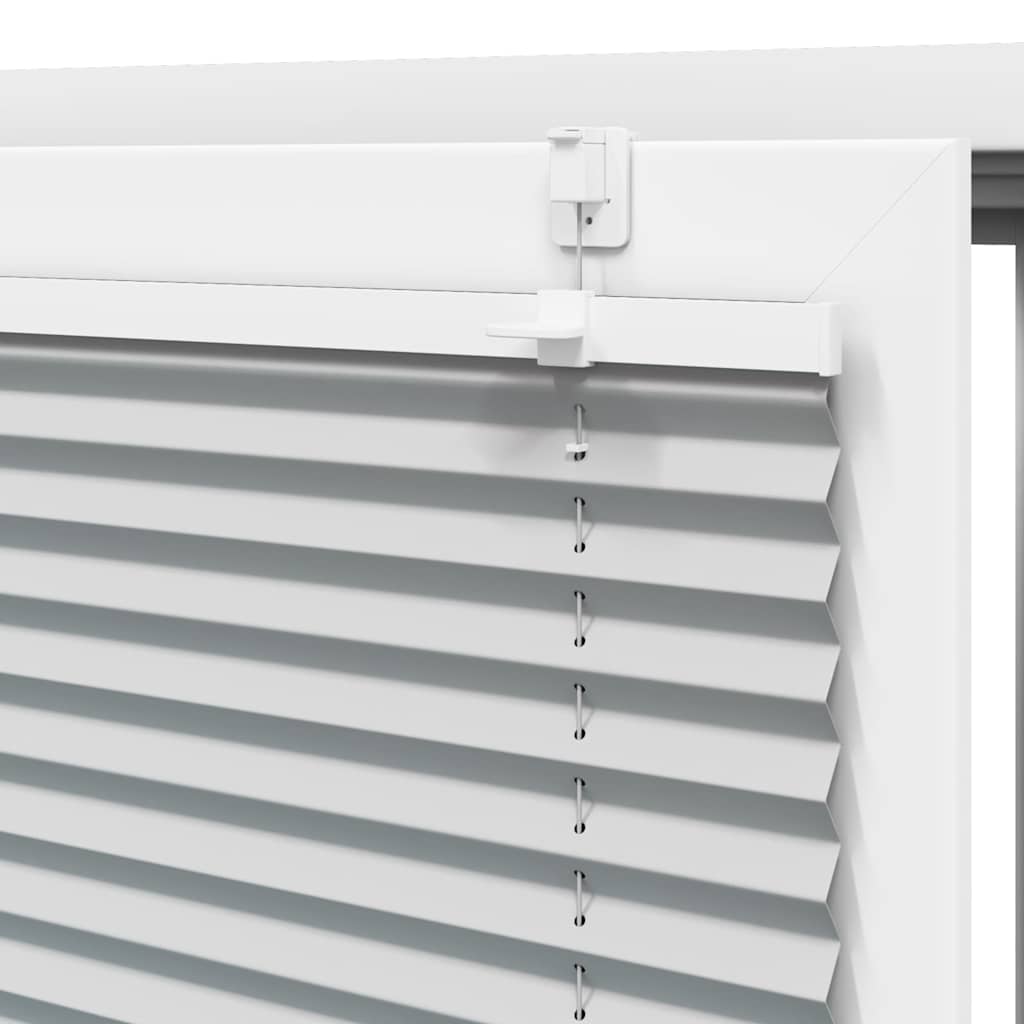 Pleated Blind Light Grey 50x200 cm Fabric Width 49.4 cm Polyester