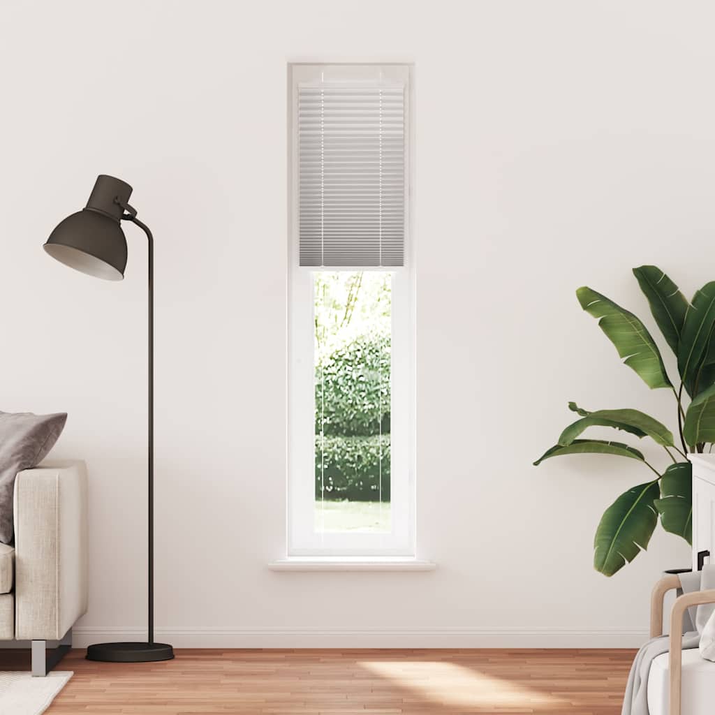 Pleated Blind Light Grey 50x200 cm Fabric Width 49.4 cm Polyester
