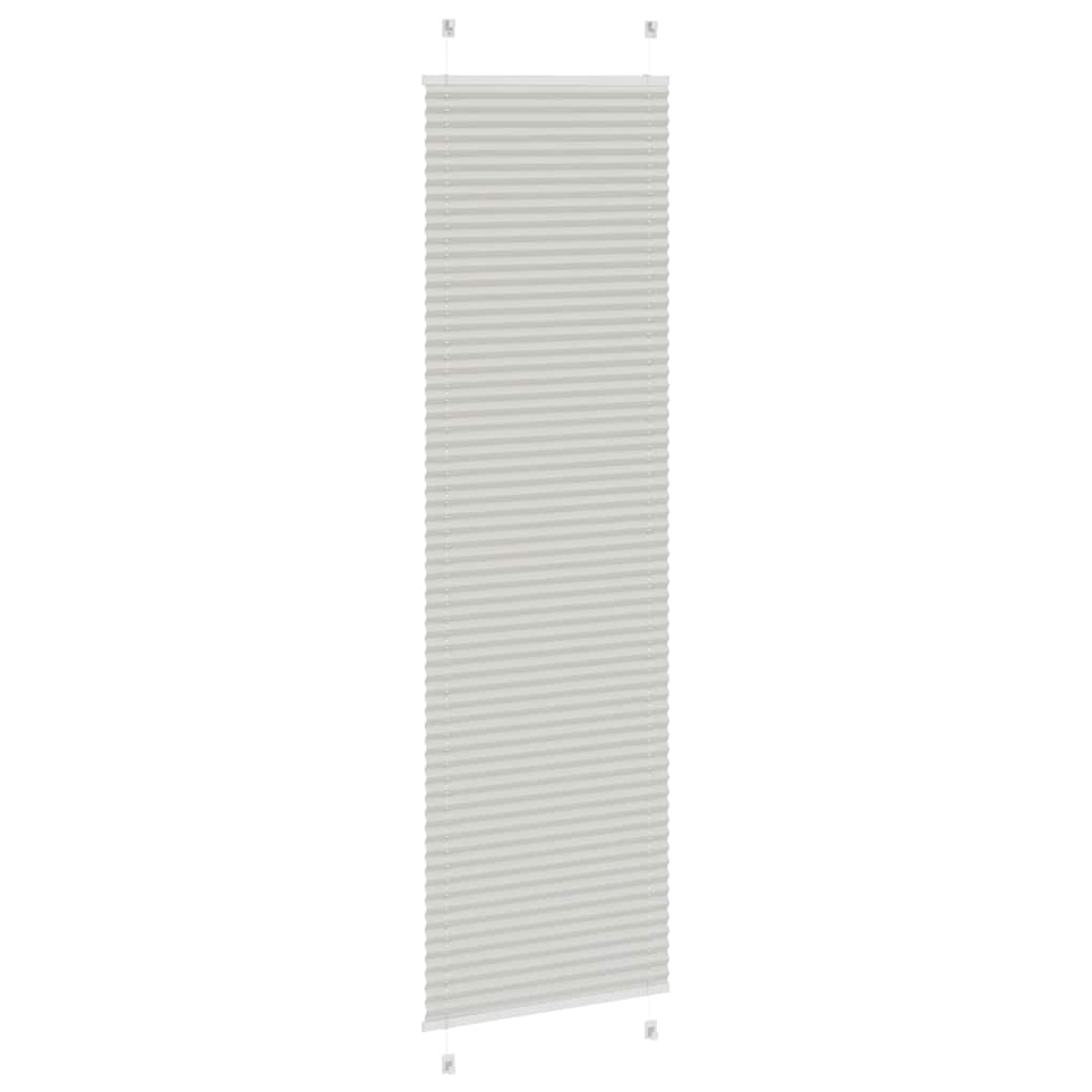 Pleated Blind Light Grey 55x200 cm Fabric Width 54.4 cm Polyester