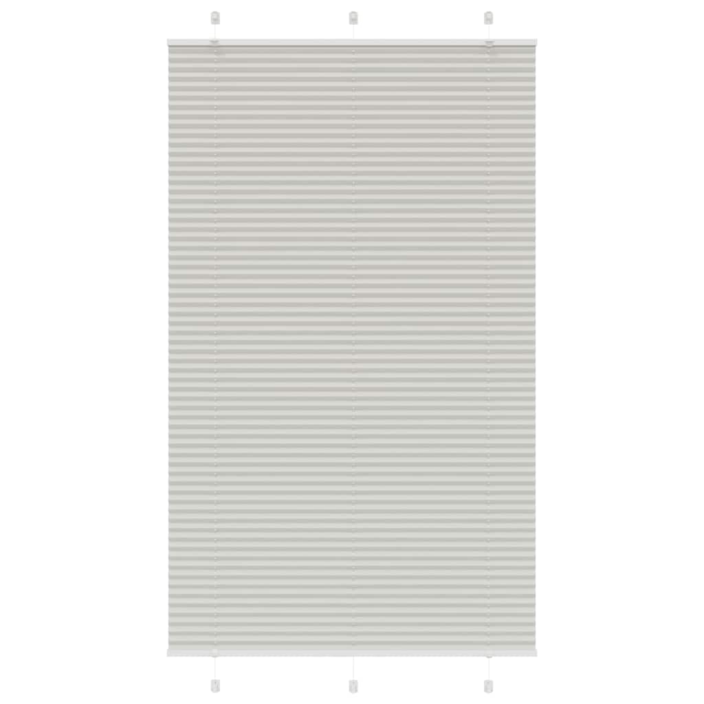 Pleated Blind Light Grey 115x200 cm Fabric Width 114.4 cm Polyester